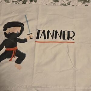 Personalized Ninja Print Pillowcase - "Tanner"